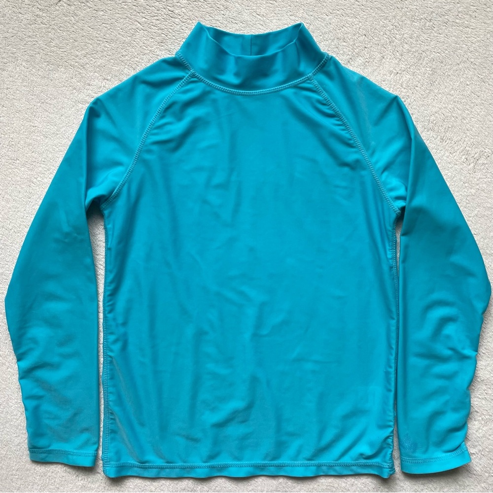 UV SKINZ Long Sleeve Sun & Swim Shirt, UPF 50+ Sun Protection, Aqua, Kid Size 12